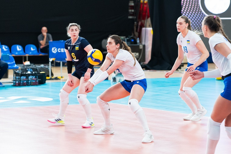 Yuliia Dymar during Ukraine national team competition
